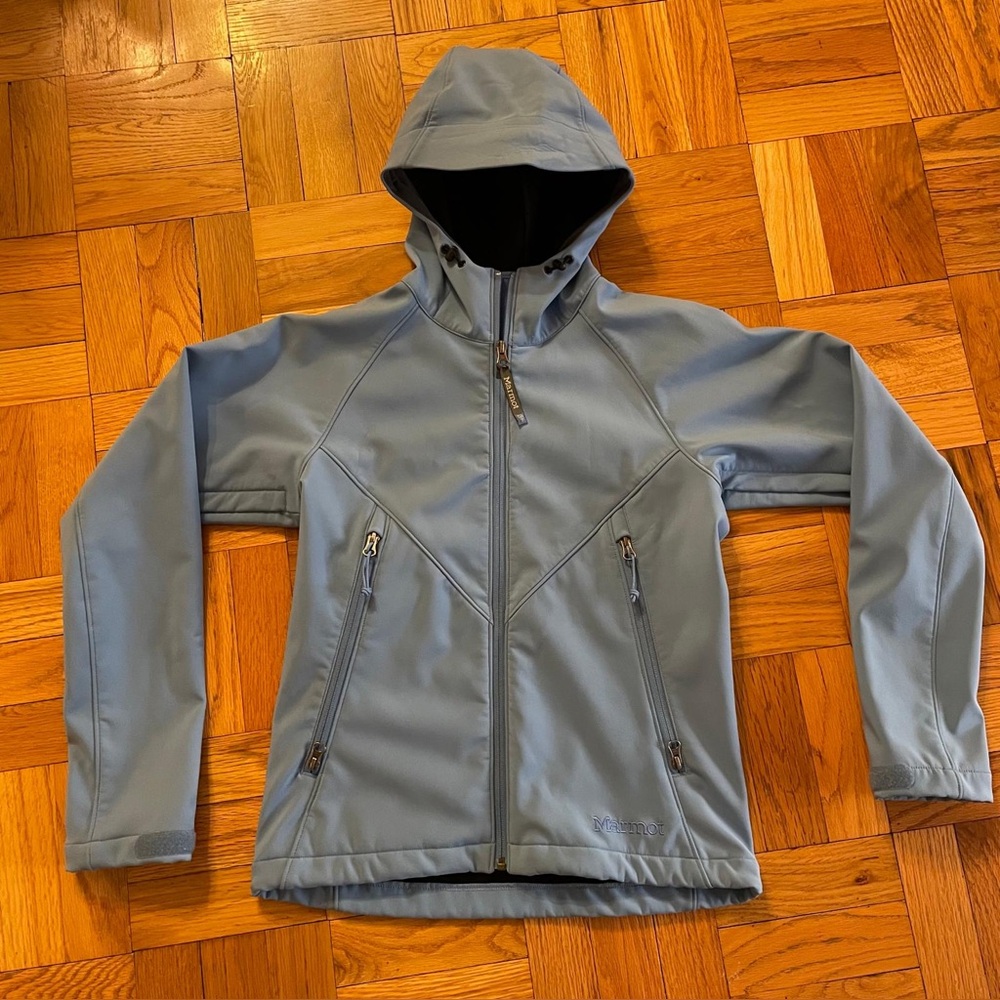 Marmot Light Blue Hooded Softshell Jacket